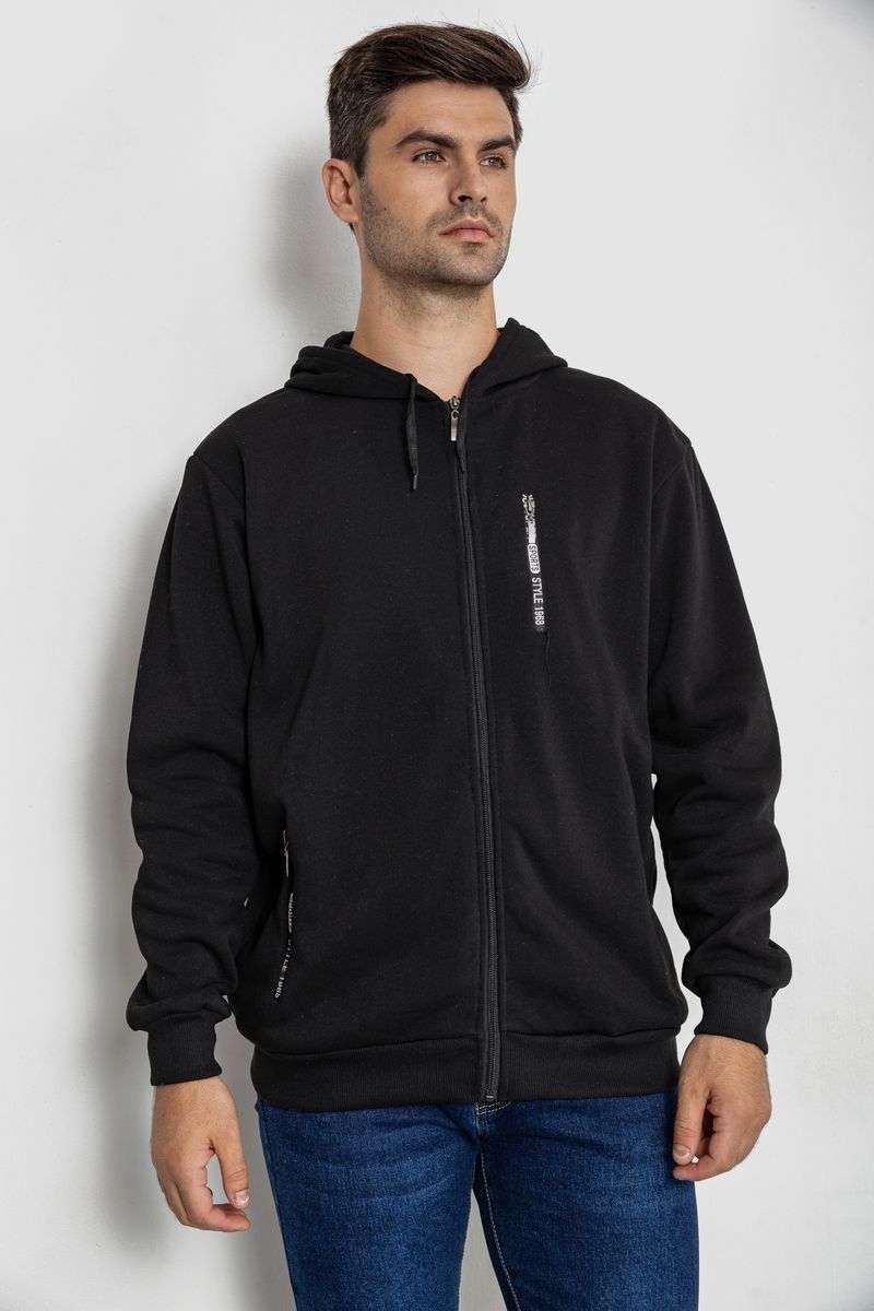Кофта мужская на флисе с капюшоном 244R2563