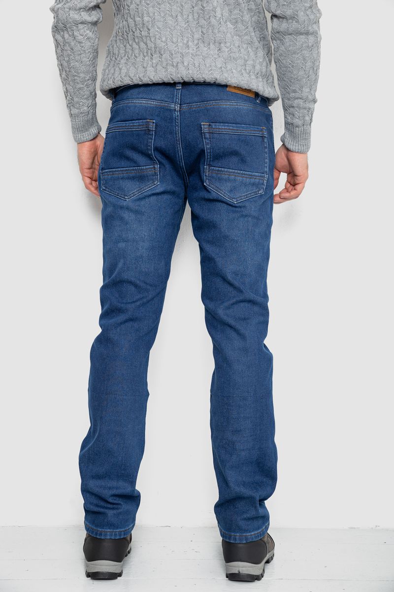 Джинсы мужские на флисе, цвет синий, 254R2406 — изображение 4