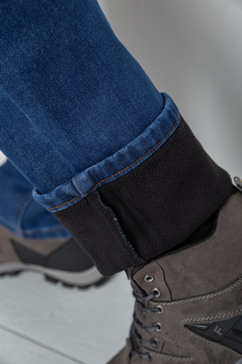 Джинсы мужские на флисе, цвет синий, 254R2406 — изображение 6