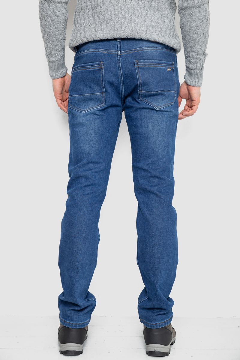 Джинсы мужские на флисе, цвет синий, 254R2408 — изображение 4