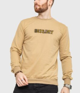 Свитшот мужской с принтом, цвет бежевый, 208R0206