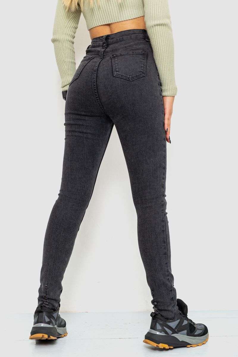 Джинсы женские стрейч, цвет темно-серый, 214R1484 — изображение 4