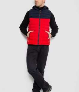 Жилетка мужская демисезонная, цвет сине-красный, 244R2323