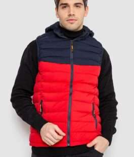 Жилетка мужская демисезонная, цвет сине-красный, 244R2323