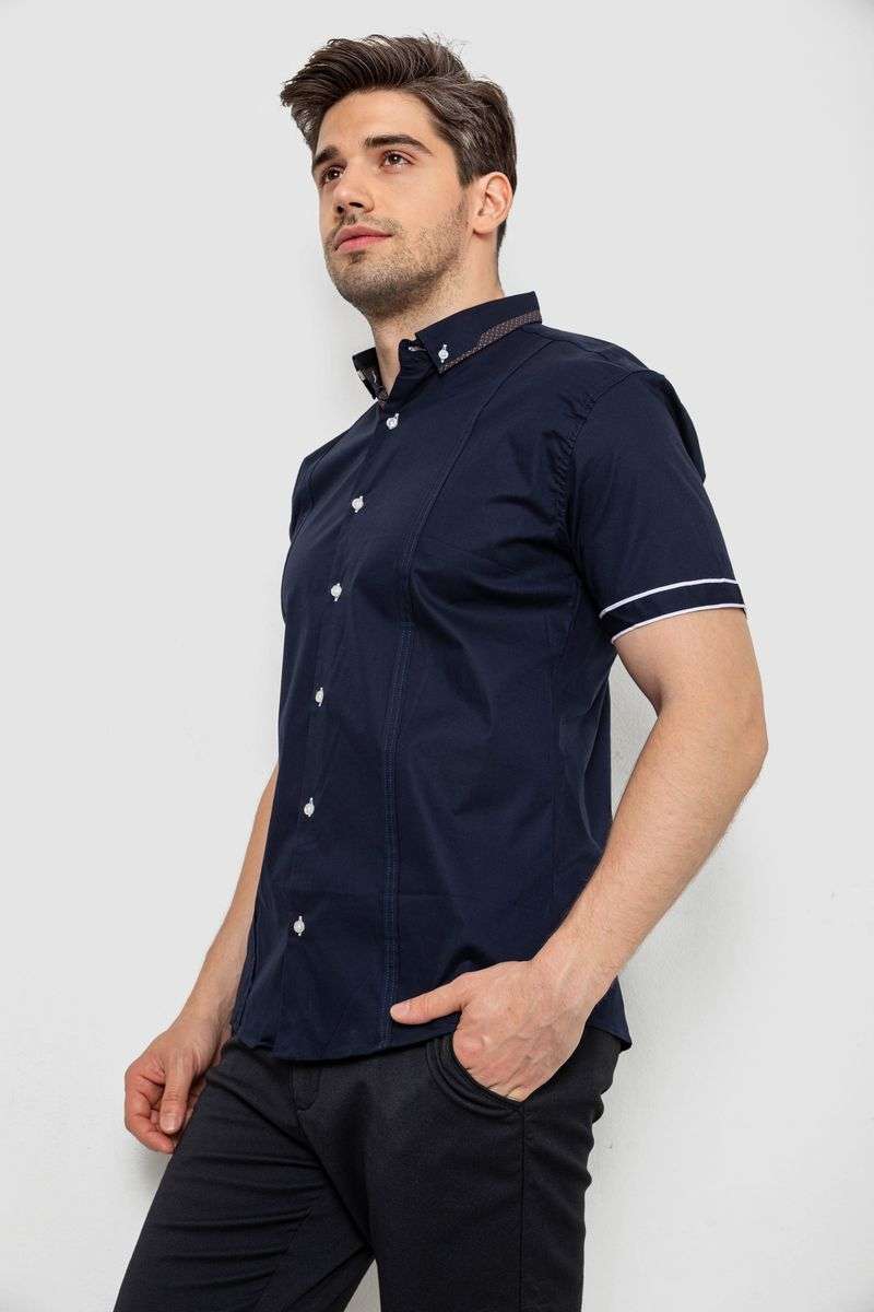 Рубашка мужская 214R7007, цвет Синий — изображение 3