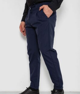 Брюки мужские классические однотонные, цвет синий, 157RU02-006