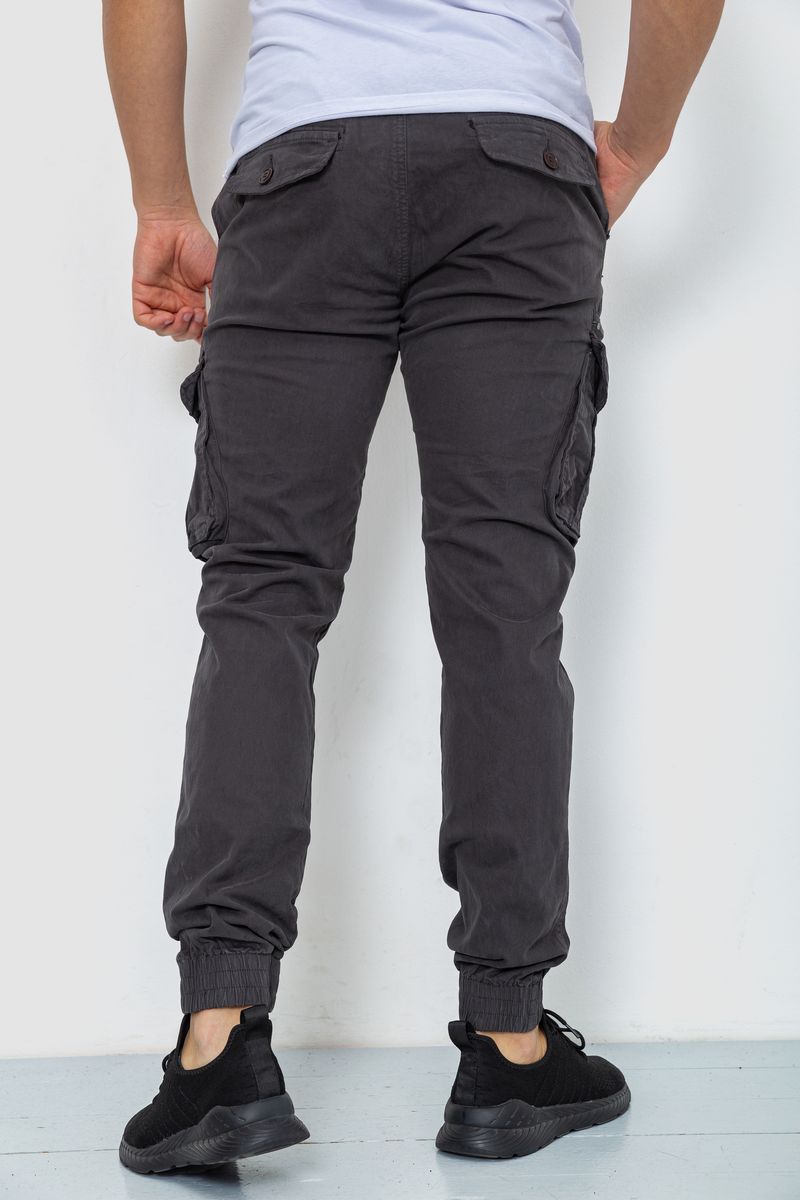 Брюки карго мужские, цвет темно-серый, 244R2073 — изображение 4