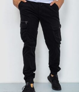 Брюки карго мужские, цвет черный, 244R2073