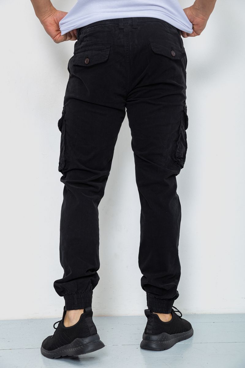 Брюки карго мужские, цвет черный, 244R2073 — изображение 4