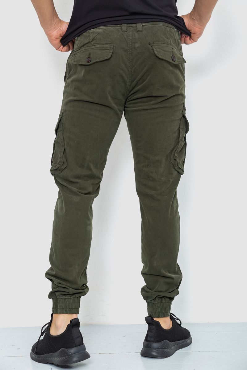 Брюки карго мужские, цвет хаки, 244R2073 — изображение 4