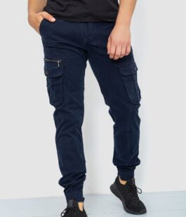 Брюки карго мужские, цвет темно-синий, 244R2073