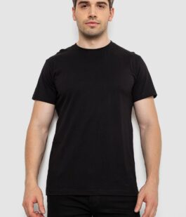 Футболка мужская базовая, цвет черный, 244R20603