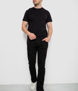 Футболка мужская базовая, цвет черный, 244R20603