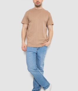 Футболка мужская базовая, цвет бежевый, 244R20603