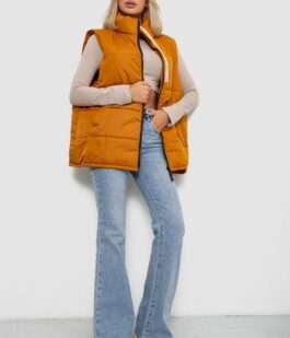 Жилет женский демисезонный, цвет коричневый, 257R95