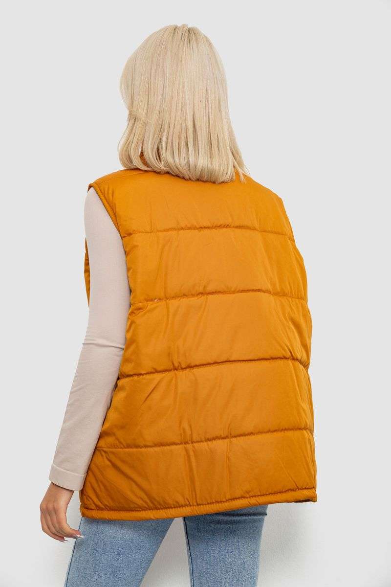 Жилет женский демисезонный, цвет коричневый, 257R95 — изображение 4