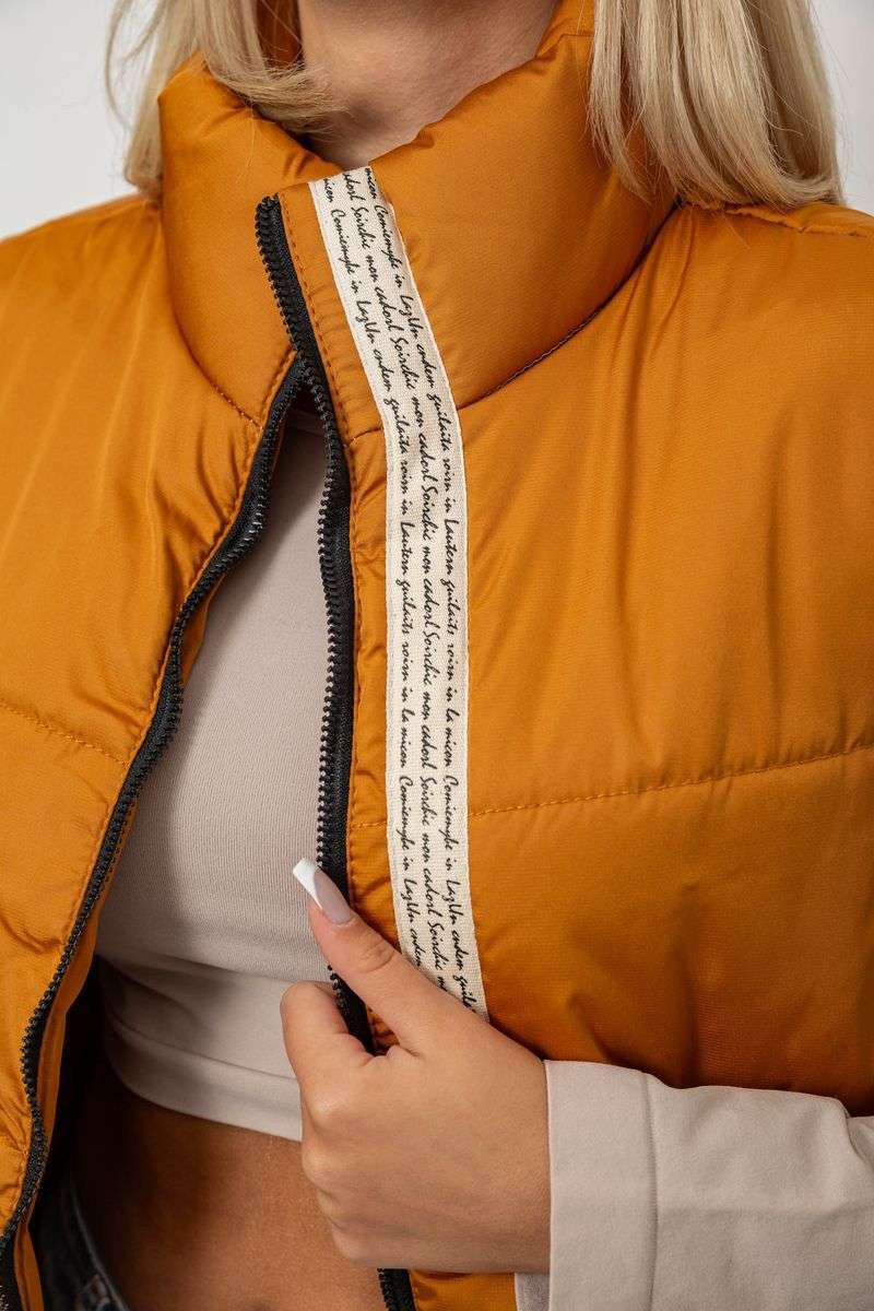 Жилет женский демисезонный, цвет коричневый, 257R95 — изображение 6