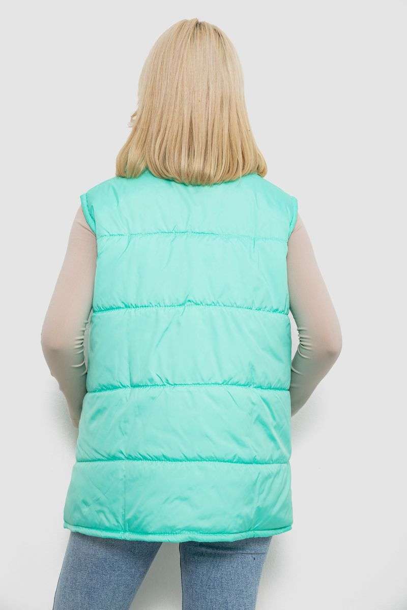 Жилет женский демисезонный, цвет бирюзовый, 257R95 — изображение 10