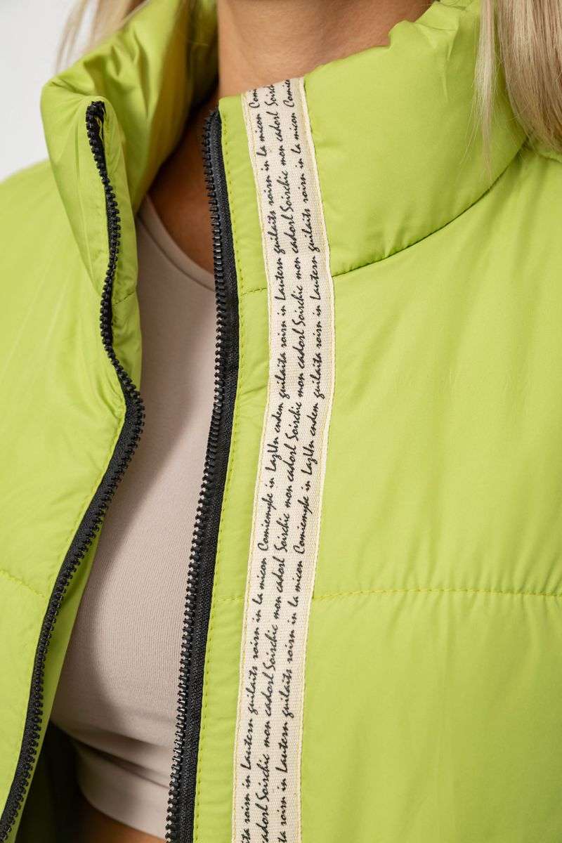 Жилет женский демисезонный, цвет фисташковый, 257R95 — изображение 5
