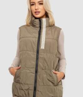 Жилет женский демисезонный, цвет хаки, 257R95