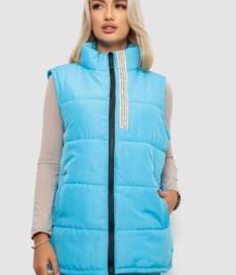 Жилет женский демисезонный, цвет голубой, 257R95