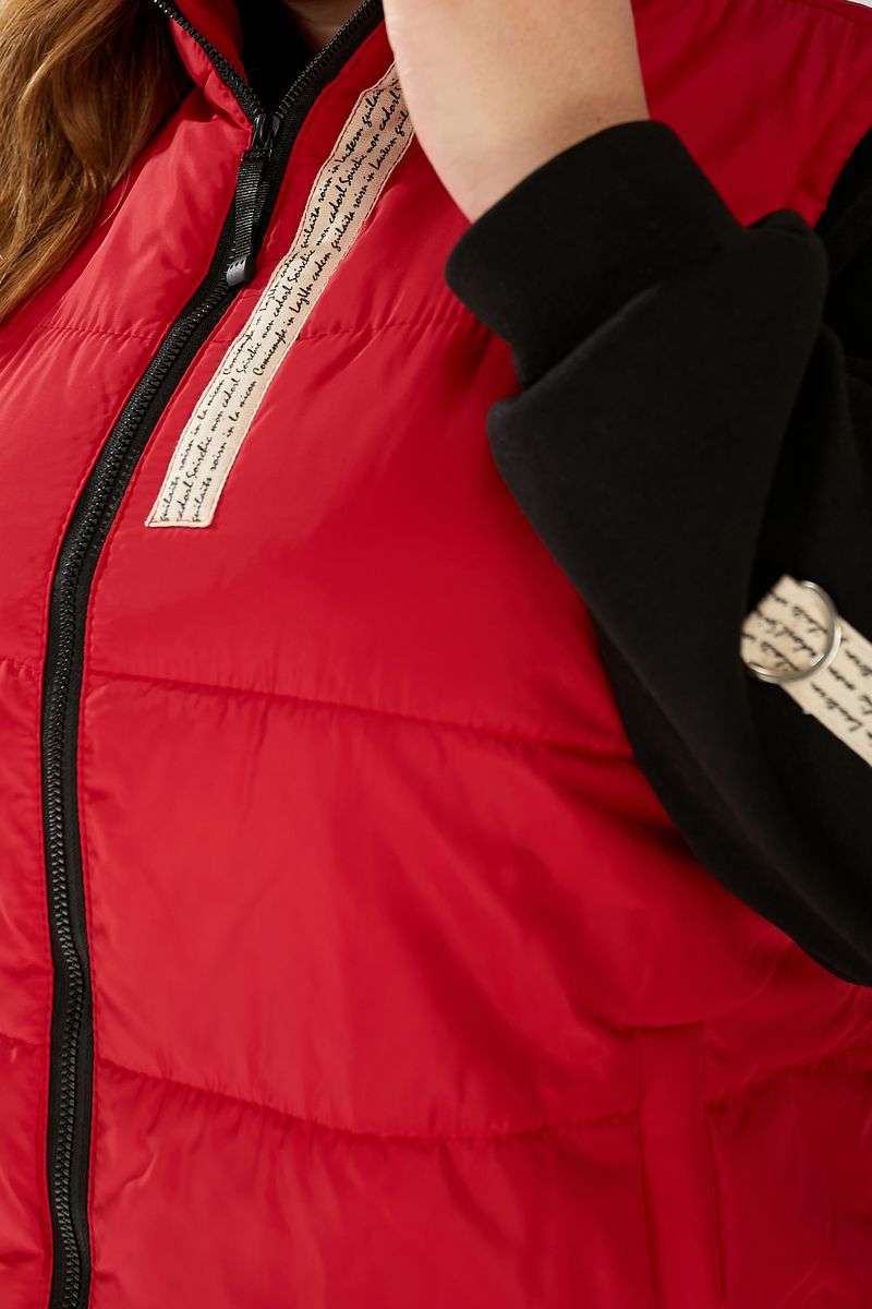 Жилет женский демисезонный, цвет красный, 257R95 — изображение 7