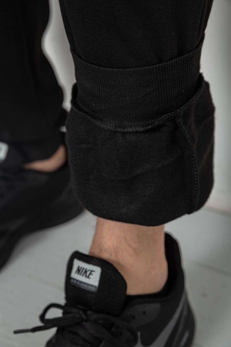 Спортивные штаны мужские на флисе, цвет черный, 244R41748 — изображение 6