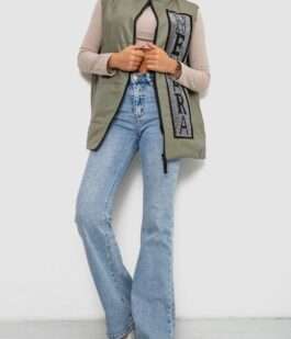 Жилетка женская демисезонная, цвет хаки, 257R93