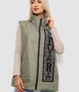 Жилетка женская демисезонная, цвет хаки, 257R93