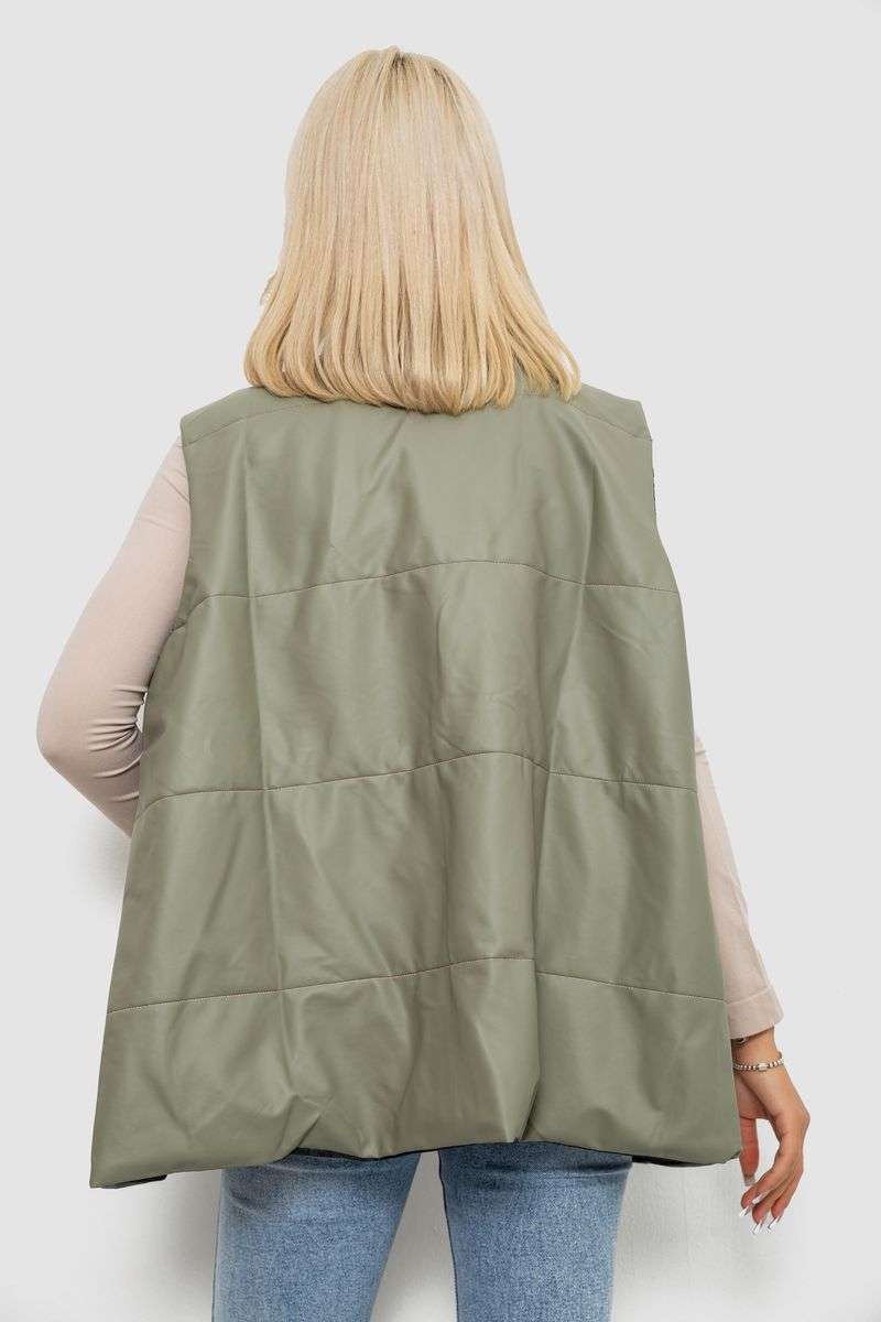 Жилетка женская демисезонная, цвет хаки, 257R93 — изображение 4