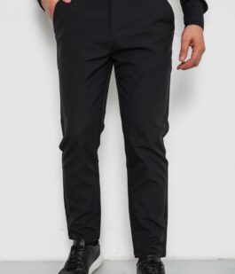 Брюки мужские классические однотонные 157RU06-006, цвет Черный