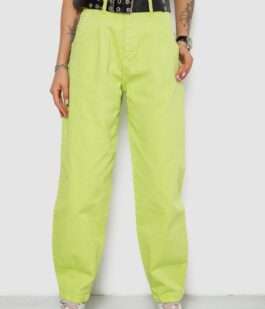 Джинсы женские балоны, цвет салатовый, 182R00315