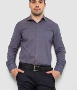 Рубашка мужская с принтом, цвет синий, 214R7044