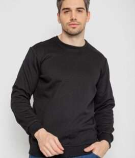 Свитшот мужской утепленный, цвет черный, 242R054