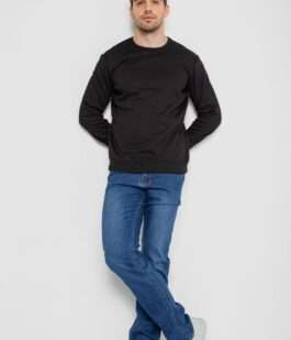 Свитшот мужской утепленный, цвет черный, 242R054