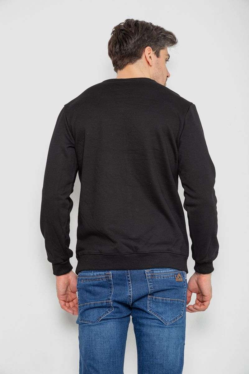 Свитшот мужской утепленный, цвет черный, 242R054 — изображение 4