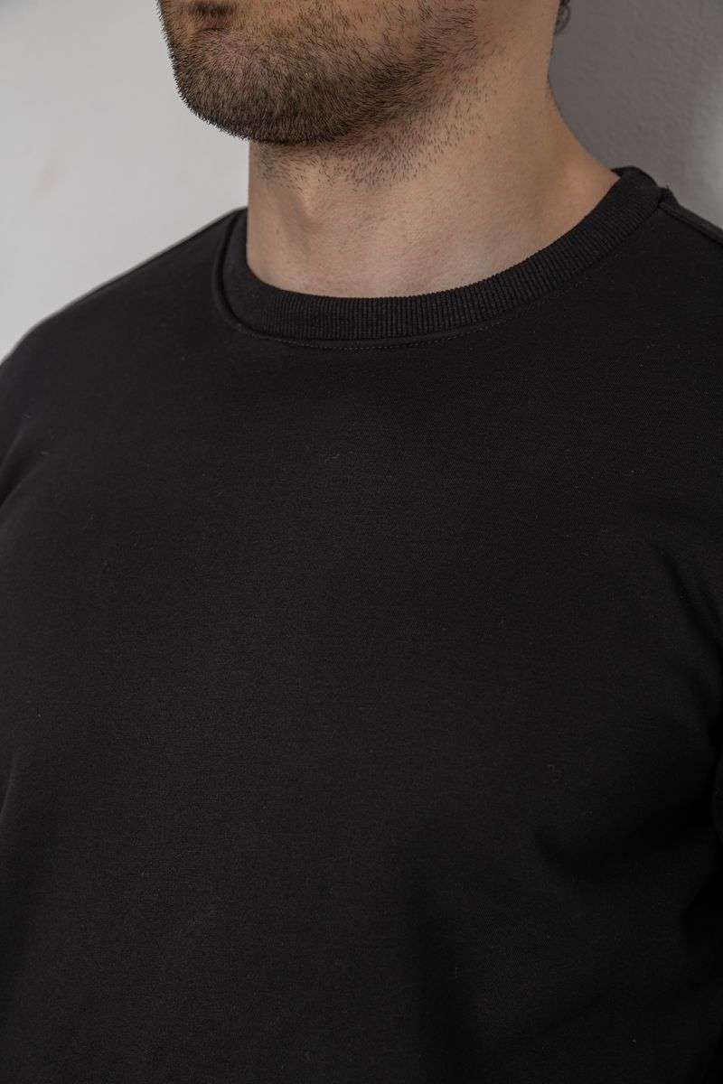 Свитшот мужской утепленный, цвет черный, 242R054 — изображение 5