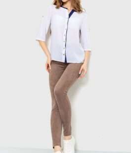 Блуза классическая, цвет бело-синий, 230R111