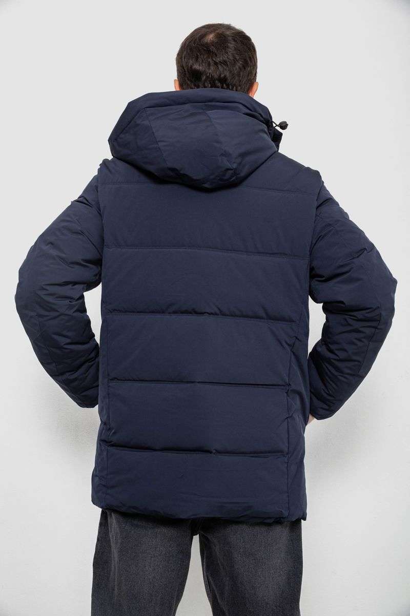 Куртка мужская зимняя удлиненная, цвет синий, 241R2022-21 — изображение 5