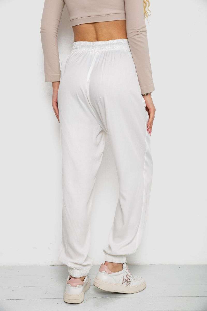 Штаны женские катоновые, цвет белый, 244RLE-075 — изображение 4