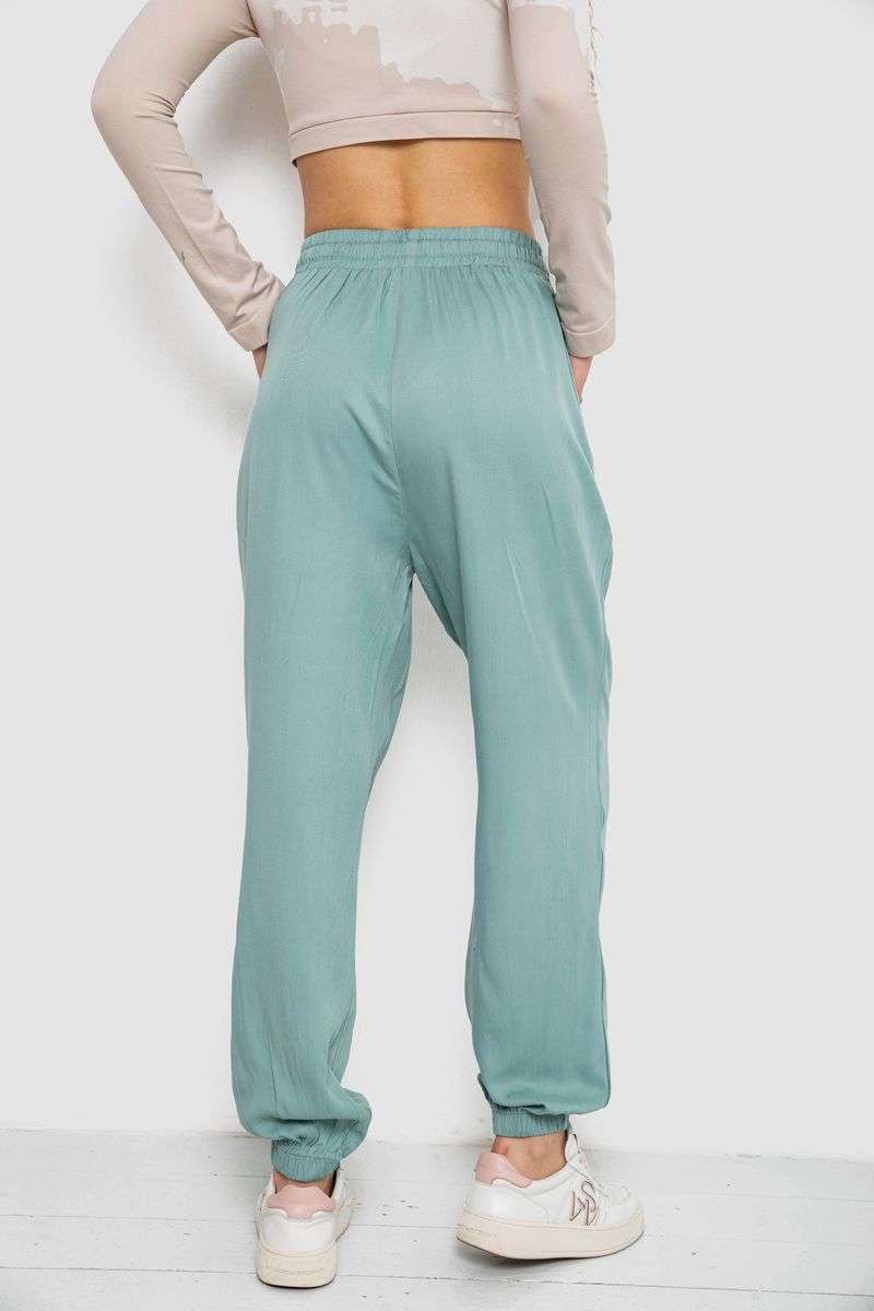 Штаны женские катоновые, цвет оливковый, 244RLE-075 — изображение 4