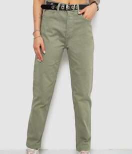 Джинсы женские MOM, цвет оливковый, 182R00296