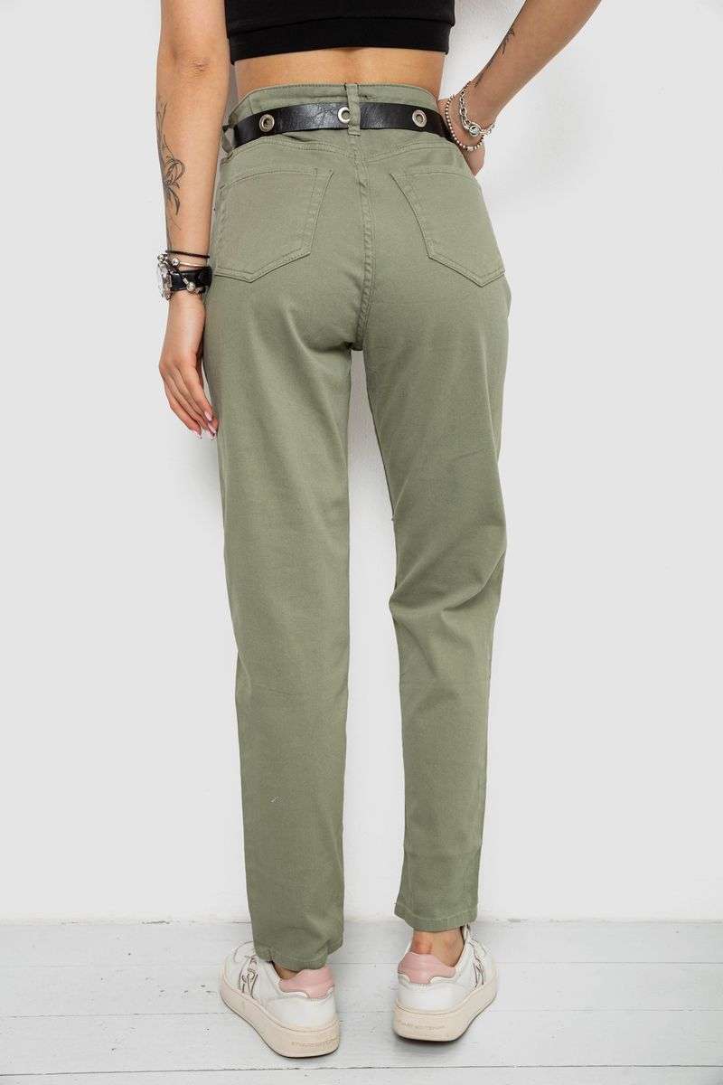 Джинсы женские MOM, цвет оливковый, 182R00296 — изображение 4