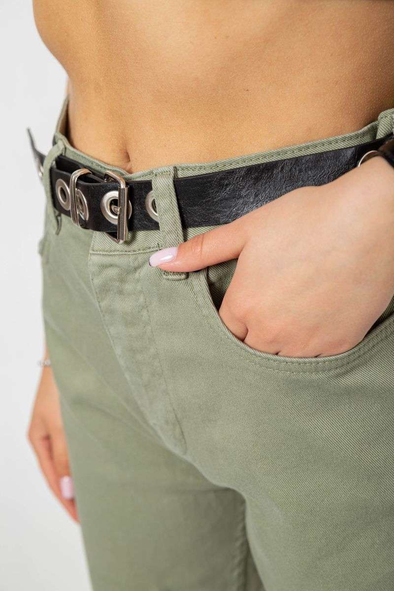 Джинсы женские MOM, цвет оливковый, 182R00296 — изображение 5