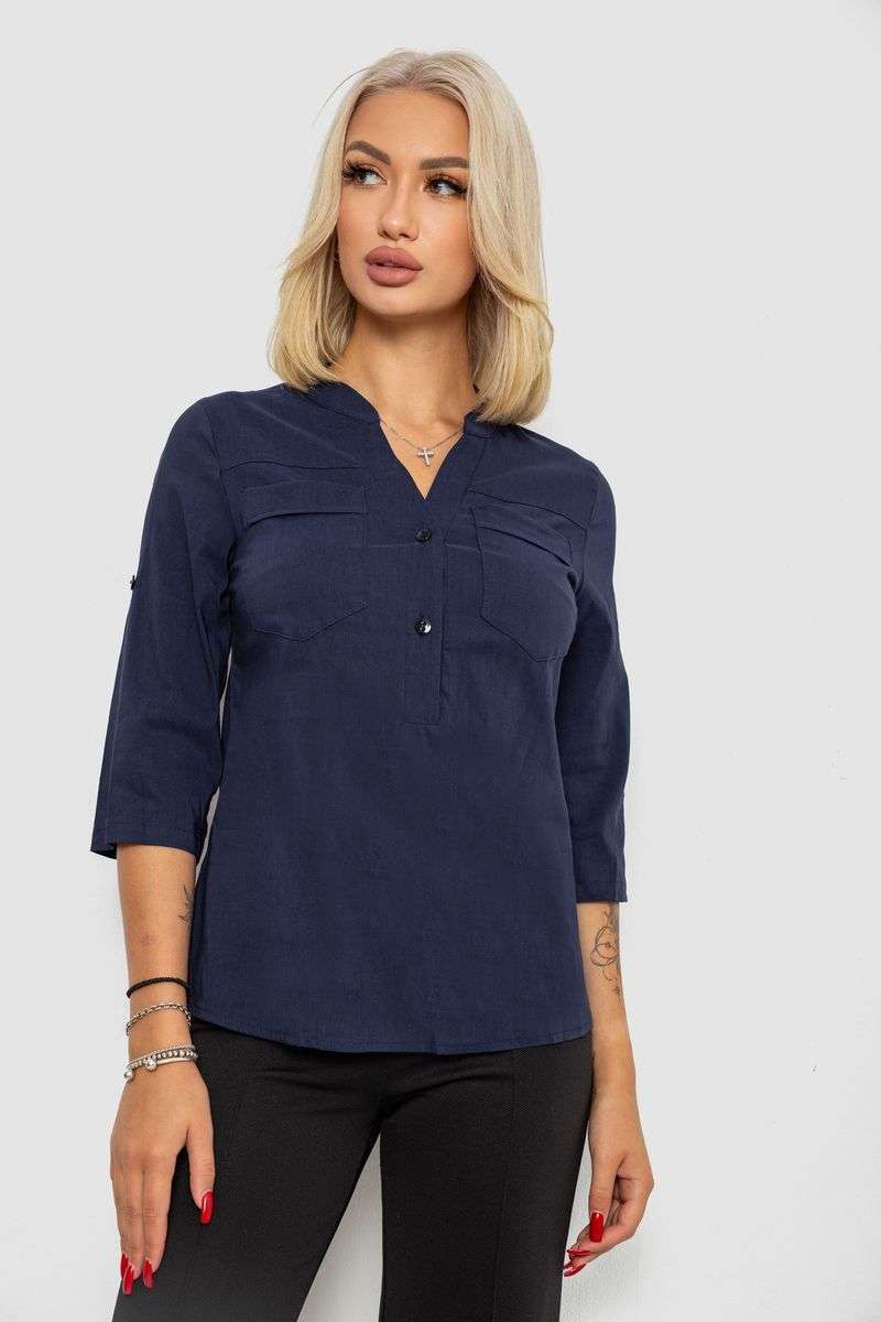 Блуза однотонная