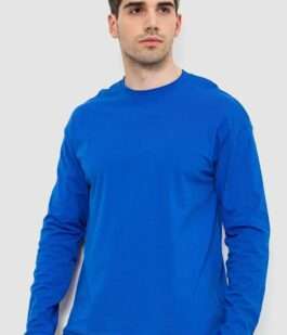 Лонгслив мужской однотонный, цвет электрик, 102R3308