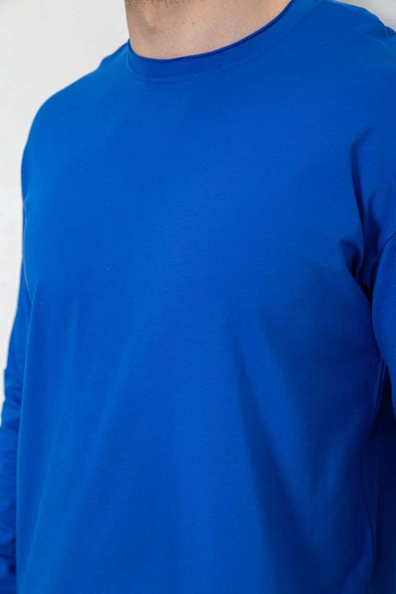 Лонгслив мужской однотонный, цвет электрик, 102R3308 — изображение 5