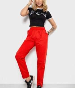 Брюки женские, цвет красный, 238R316