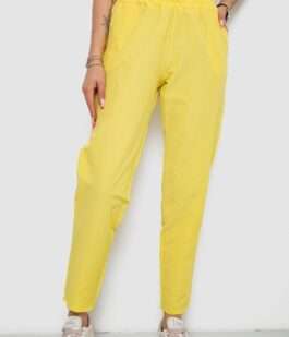 Брюки женские, цвет желтый, 238R316