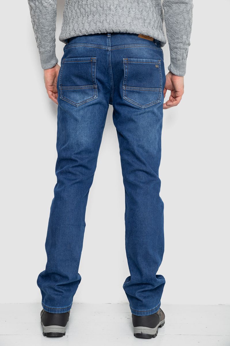 Джинсы мужские на флисе, цвет синий, 254R2405 — изображение 4